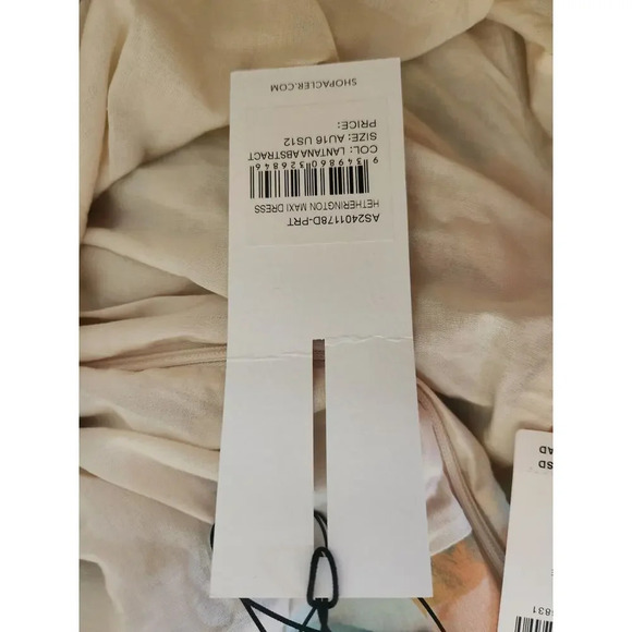 NWT Acler Hetherington Floral Maxi Tiered Dress Size US 12 Yellow #9K401 - Picture 11 of 15